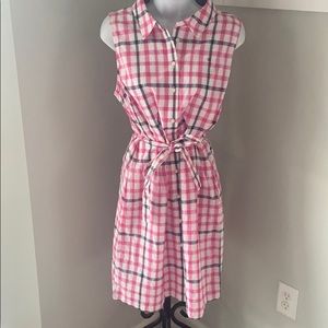 🆕Tommy Hilfiger plaid pink shirt-dress